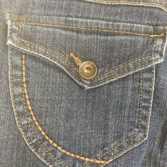 Nine West bootcut straight stretch jeans w/flap fastened back pockets run big - Picture 6 of 13